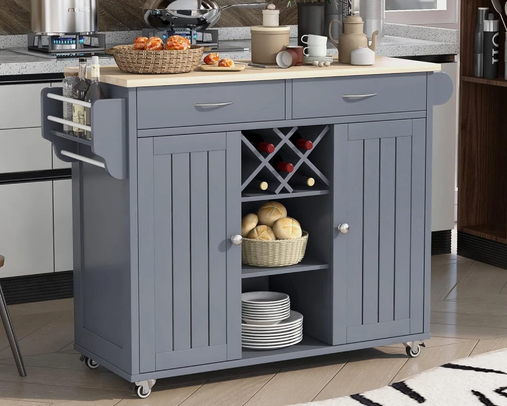 portable kitchen island on wheels