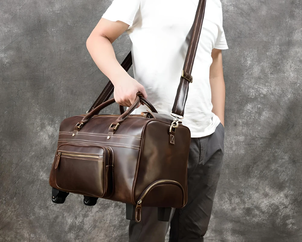 leather carry on luggage